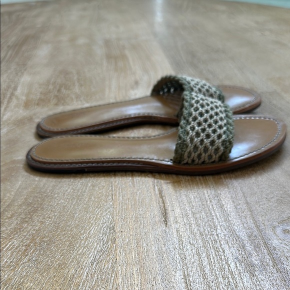 NWOT Rag & Bone Melrose khaki & green net slide sandals 7.5 - Picture 5 of 7
